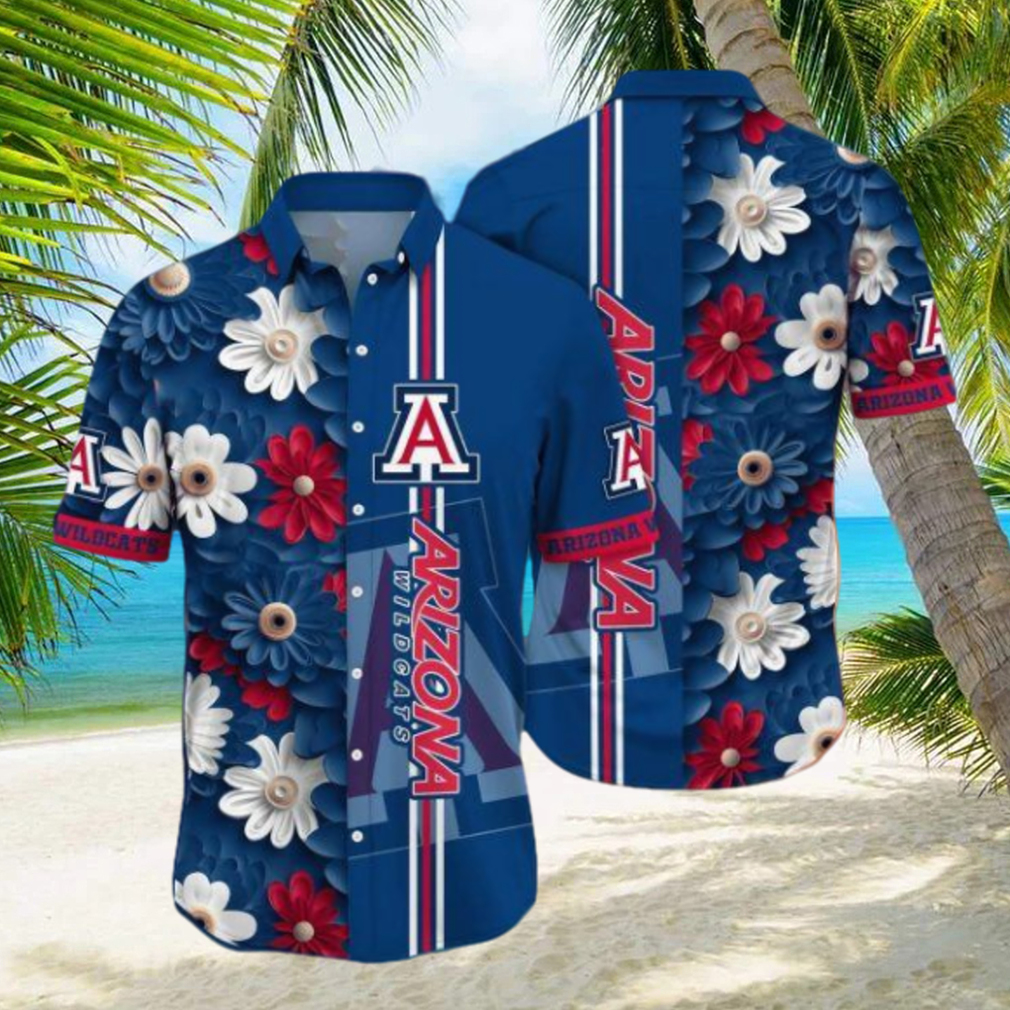 Arizona Wildcats NCAA3 Flower Hawaii Shirt For Fans - Limotees