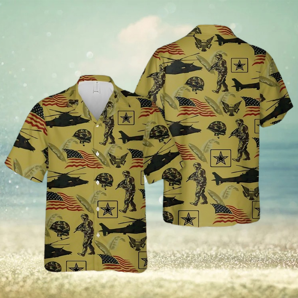 Army America Flag Trending Hawaiian Shirt - Limotees