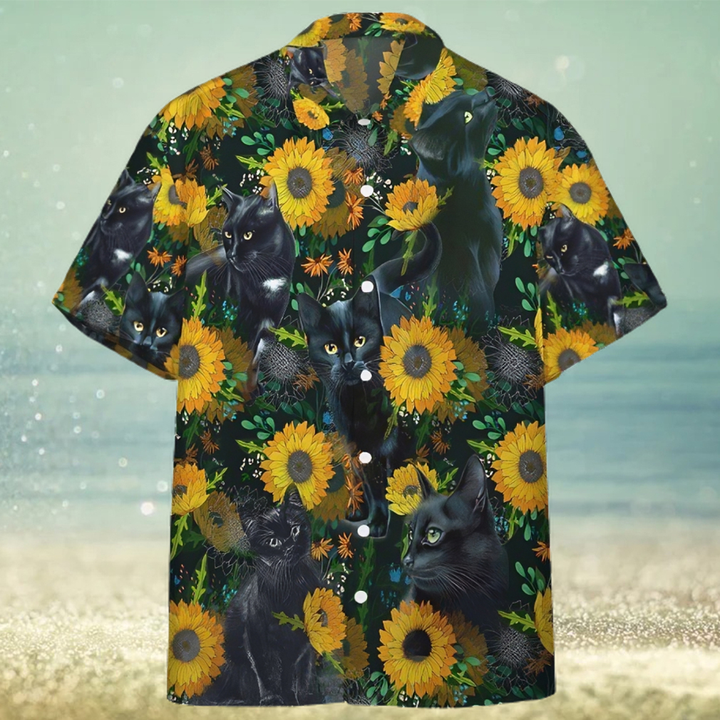 Art Black Cat 3d All Over Printed Trending Hawaiian Shirt - Limotees