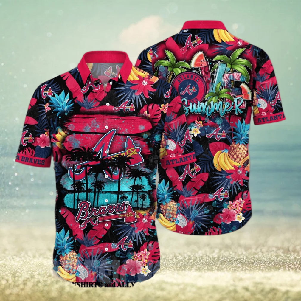 Atlanta Braves MLB Floral 3D Hawaiian Shirt - Limotees