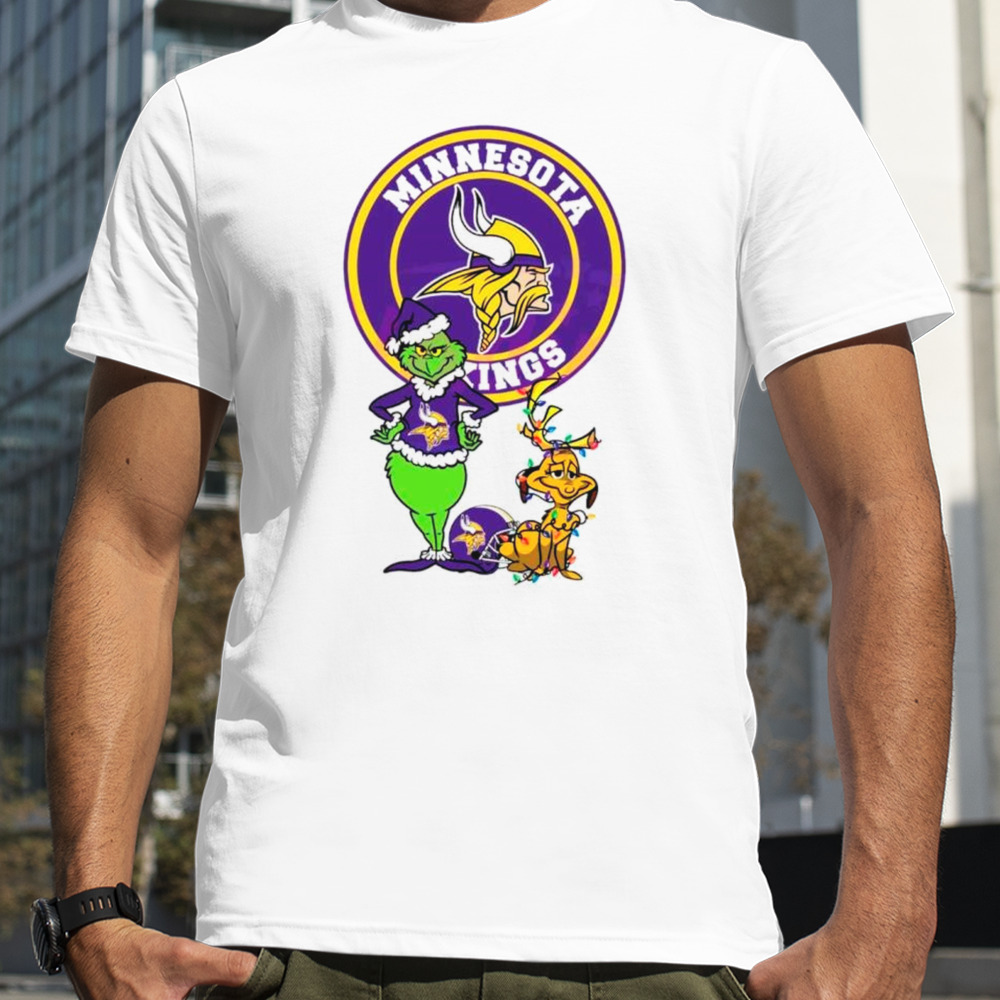 Grinch and Max Minnesota Vikings fan shirt