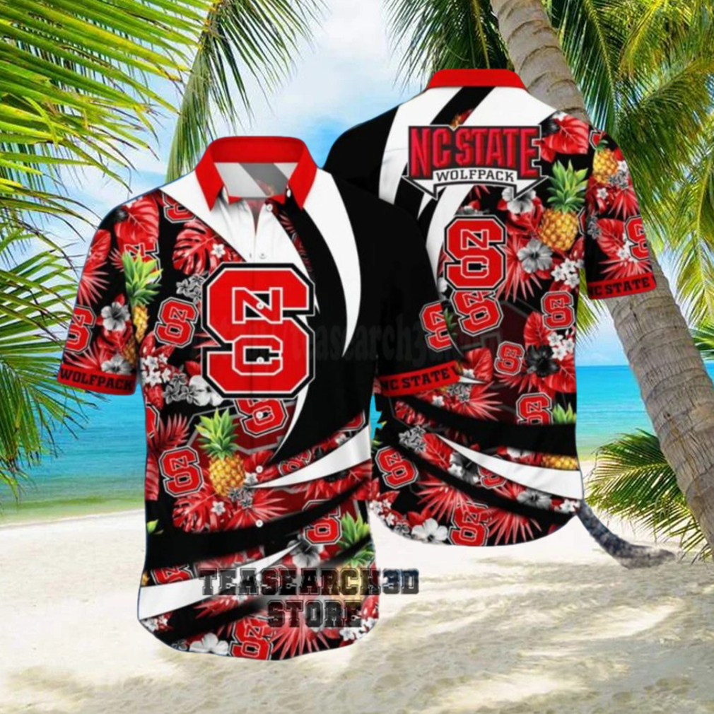 aloha ncaa nc state wolfpack pineapple gift for best friend hawaiian shirt - Limotees