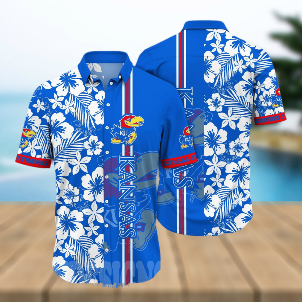 ansas Jayhawks NCAA Flower 3D All Over Printed Hawaiian Shirt - Limotees