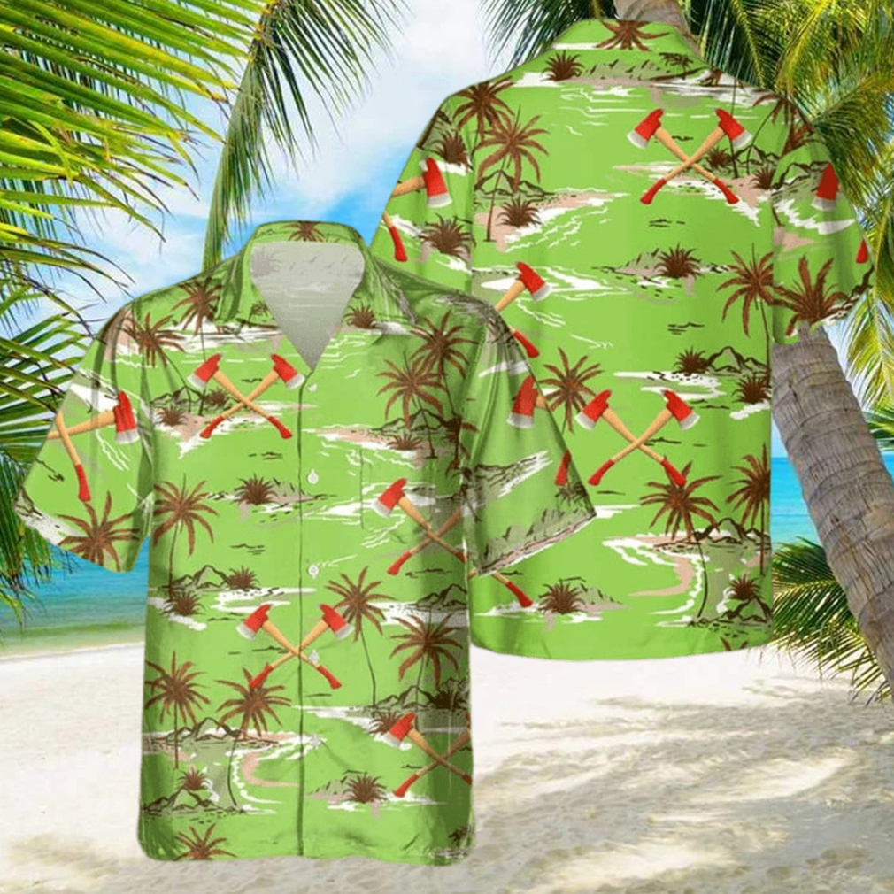 AWESOME FIREFIGHTER AOP POCKET HAWAIIAN SHIRT - Limotees