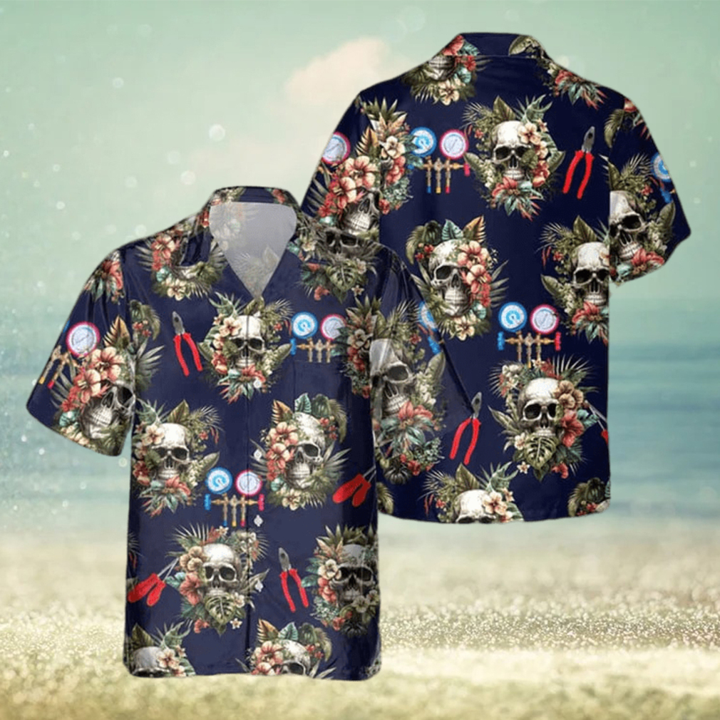 AWESOME HVAC TECH AOP POCKET HAWAIIAN SHIRT FtpwpiGcP - Limotees