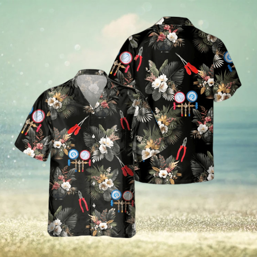 AWESOME HVACTECH AOP POCKET HAWAIIAN SHIRT - Limotees