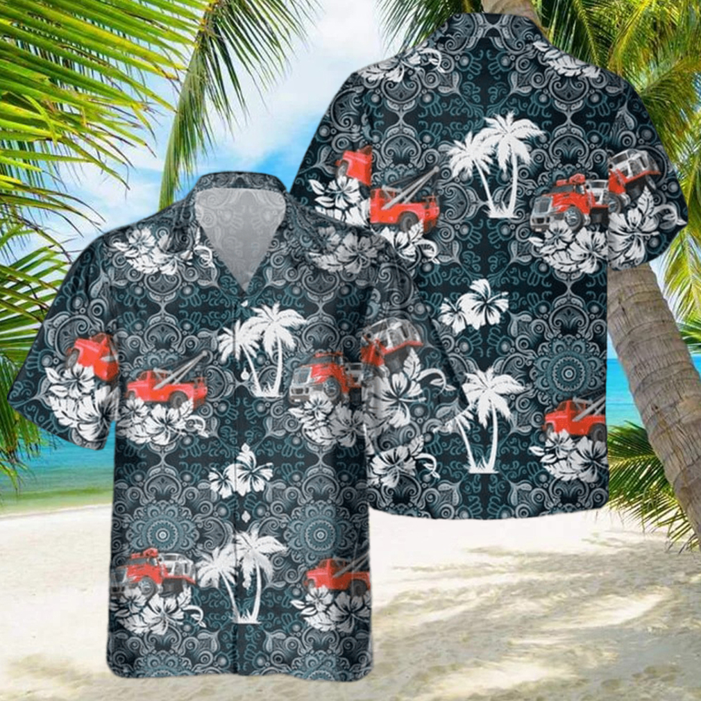 AWESOME TOW TRUCK OPERATOR AOP POCKET HAWAIIAN SHIRT - Limotees