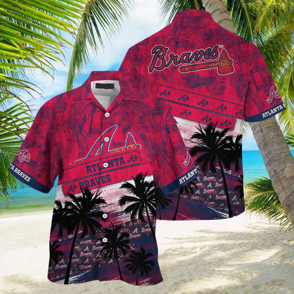 Atlanta Braves MLB Palm Tree Pattern Hawaii Shirt For Sports Fans Unisex Sport Hawaii Shirt - Limotees