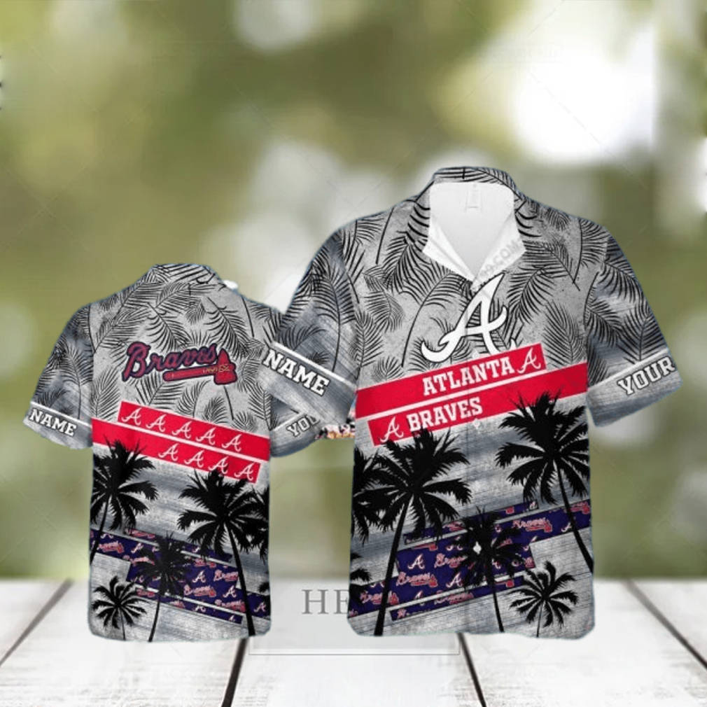 Atlanta Braves MLB Personalized Palm Tree Hawaiian Shirt - Limotees