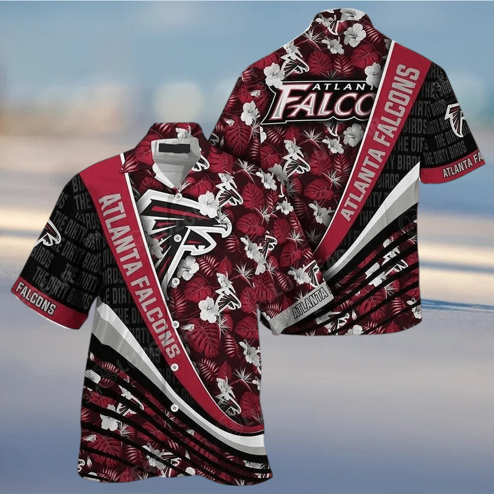 Atlanta Falcons Nfl Football With Tropical Flower Pattern Hawaiian Shirt Atlanta Falcons Gifts – Family Gift Ideas That Everyone Will Enjoy - Limotees