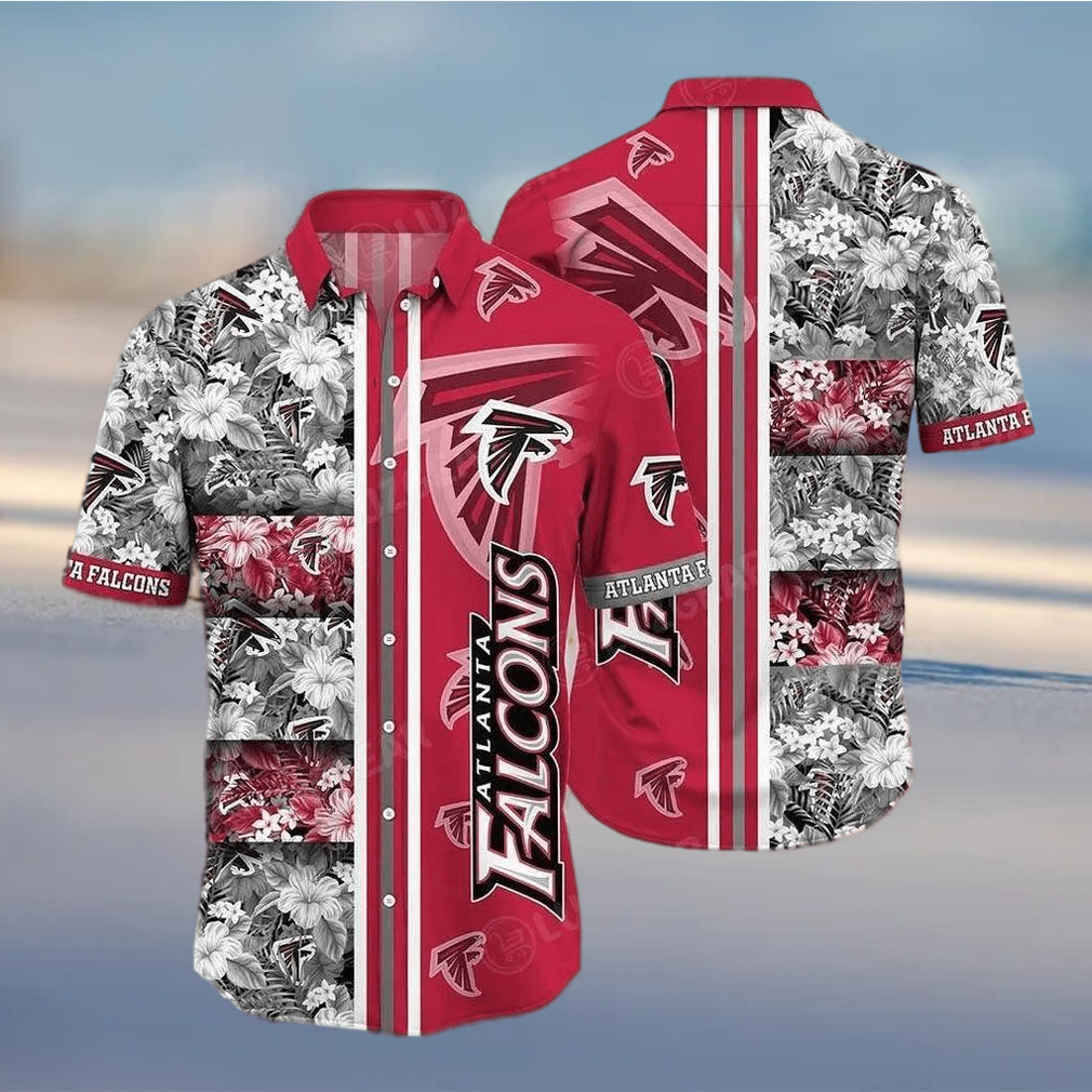 Atlanta Falcons Nfl Graphic Tropical Patterns Hawaiian Shirt 3D Printed Beach Shirt Summer Best Gift For Fans – Family Gift Ideas That Everyone Will Enjoy - Limotees