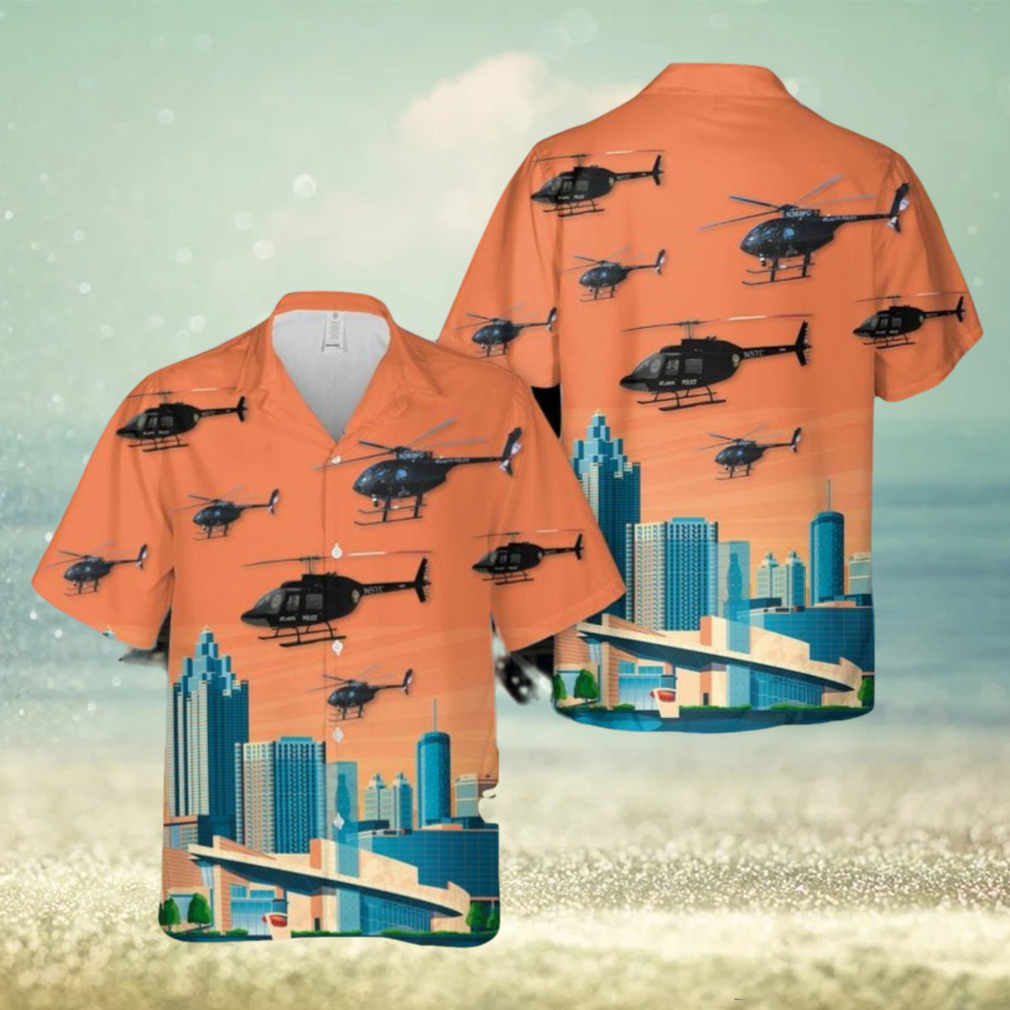 Atlanta Police Helicopter 3D Hawaiian Shirt Summer Holiday Gift For Men And Women - Limotees