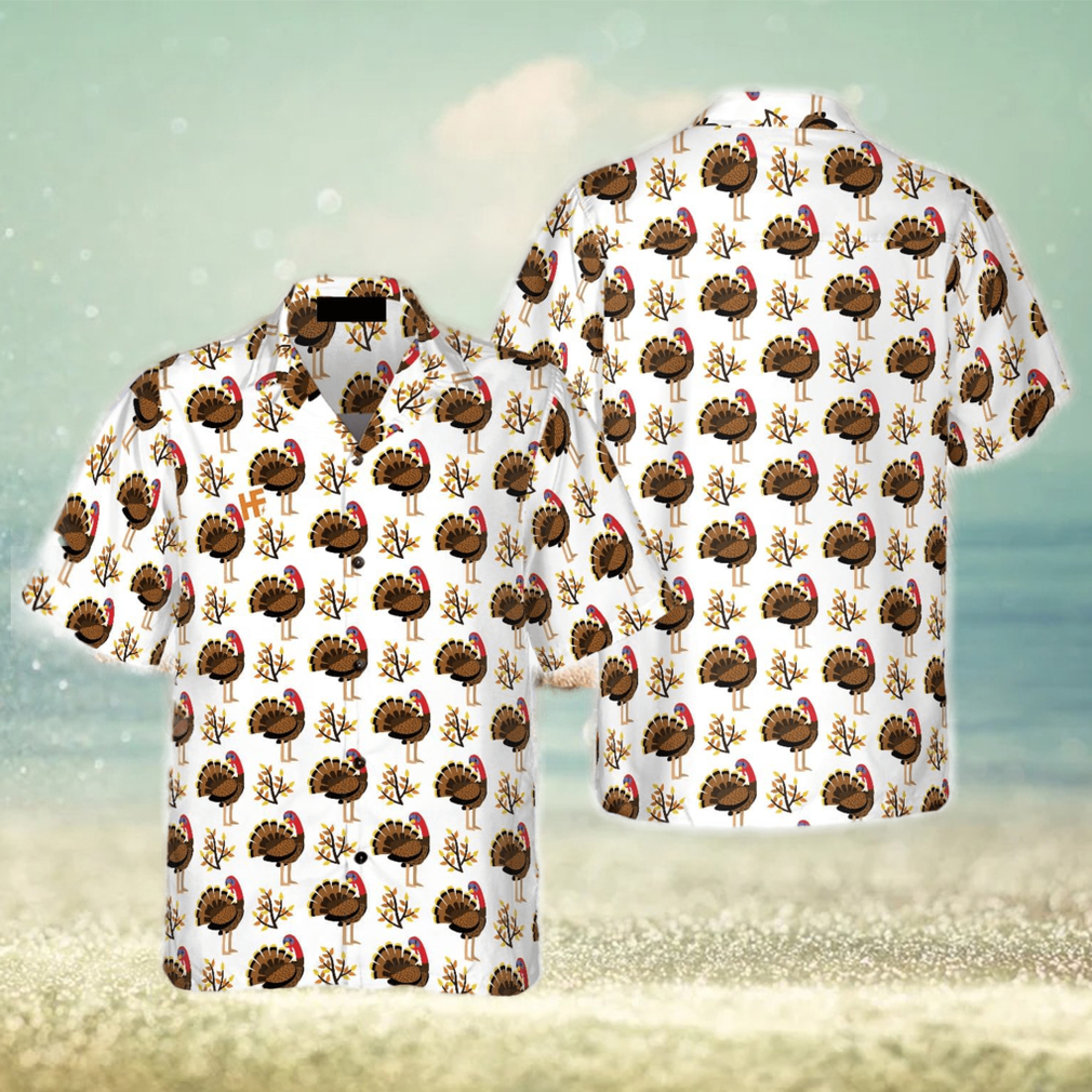 Autumn Cute Turkey Birds 3D Hawaiian Shirt - Limotees