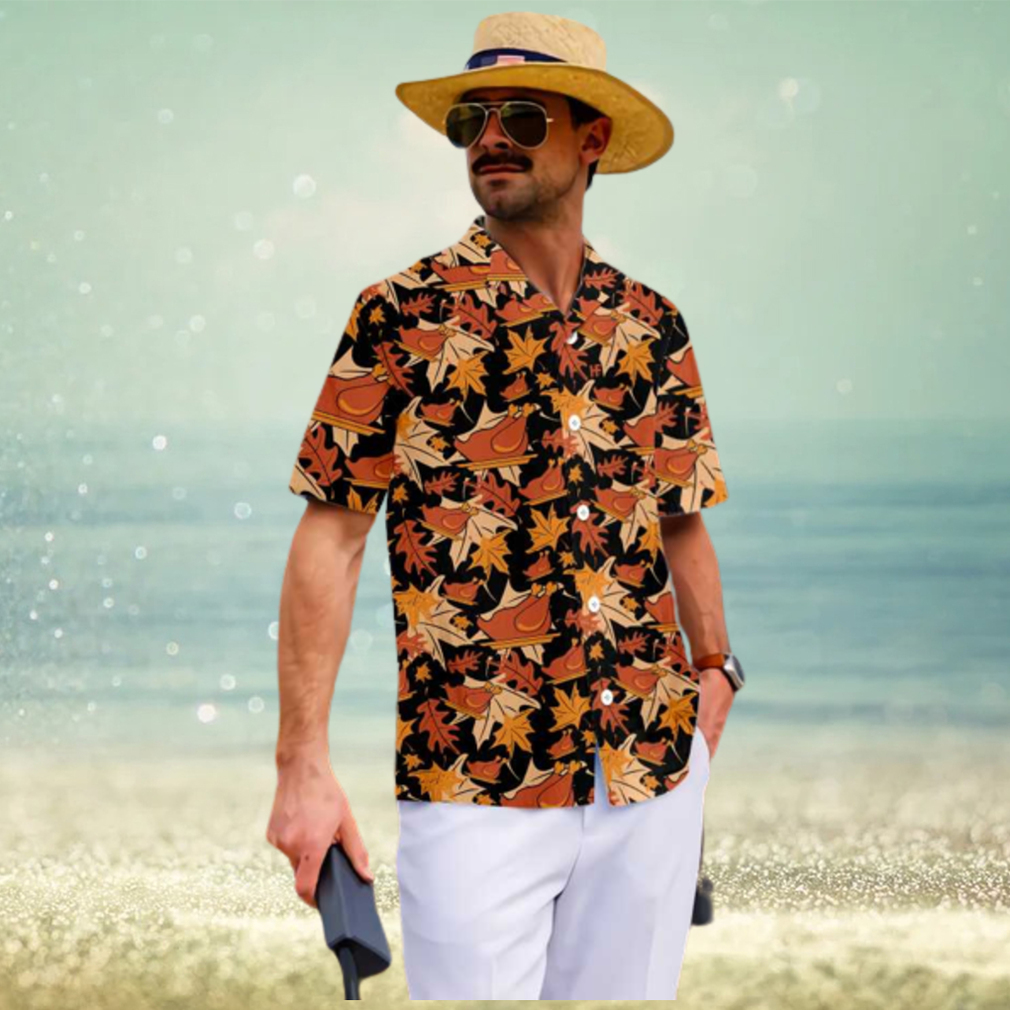 Autumnal Leaves With Turkey Meat Hawaiian Shirt - Limotees