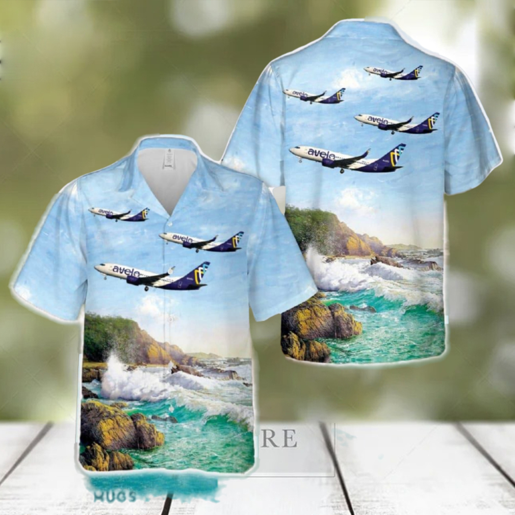 Avelo Airlines Boeing 737 7H4 Hawaiian Shirt - Limotees