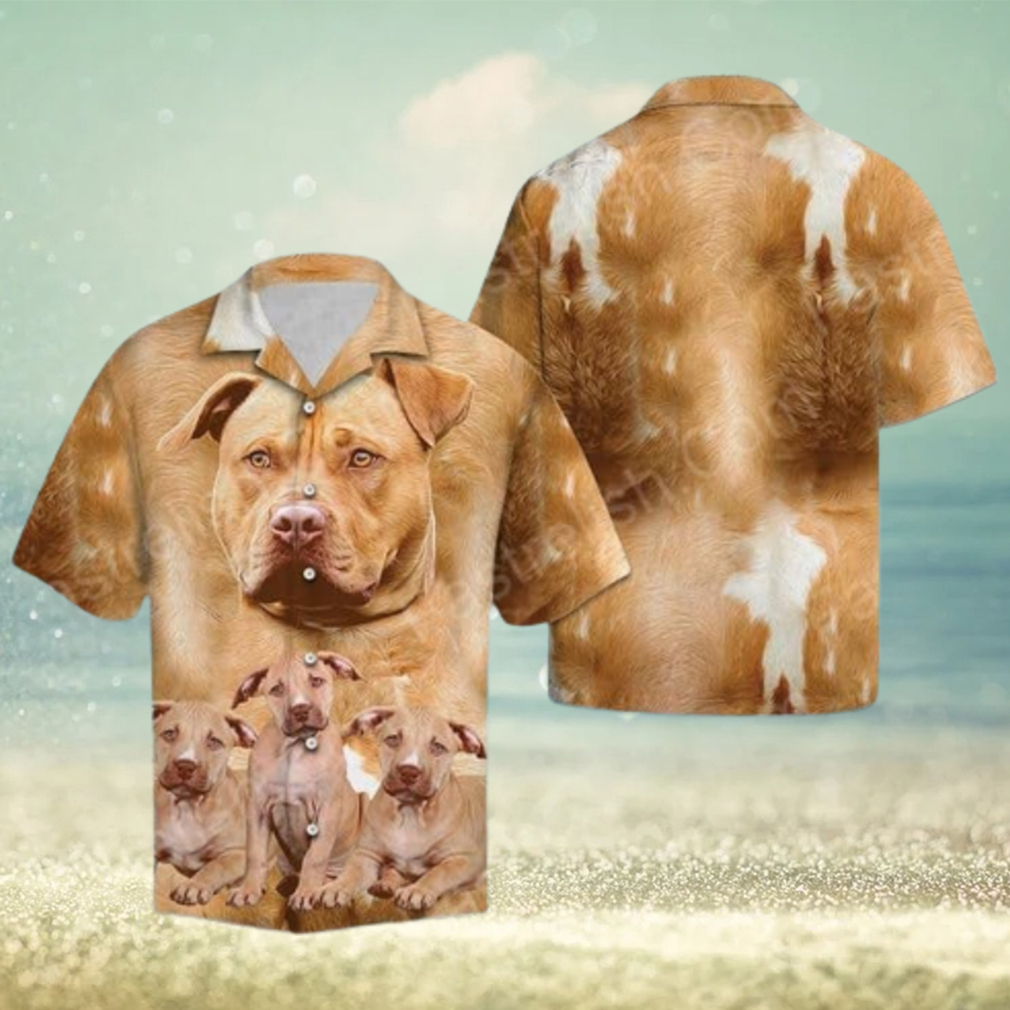 Awesome American Pit Bull Terrier Aloha Hawaiian Shirts - Limotees