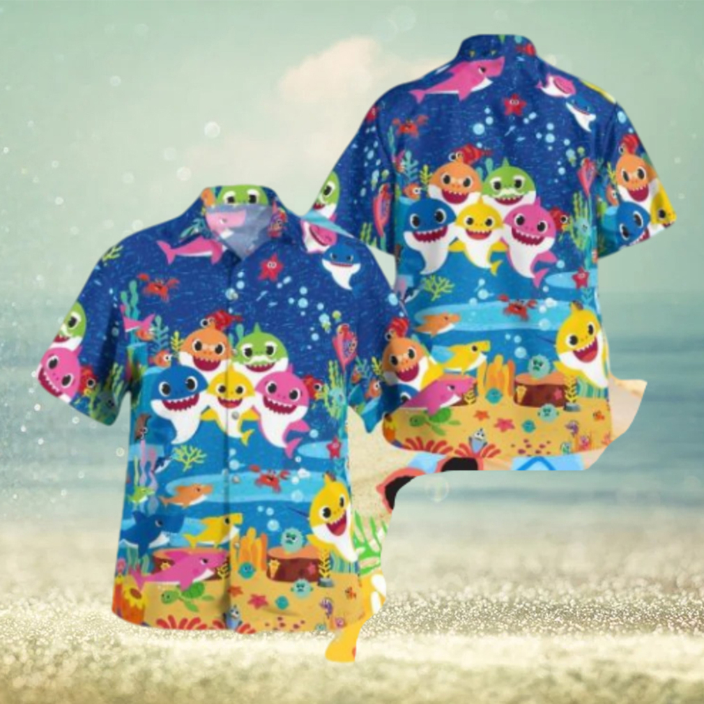 Baby Shark Tropical Hawaiian Shirt For Men And Women - Limotees