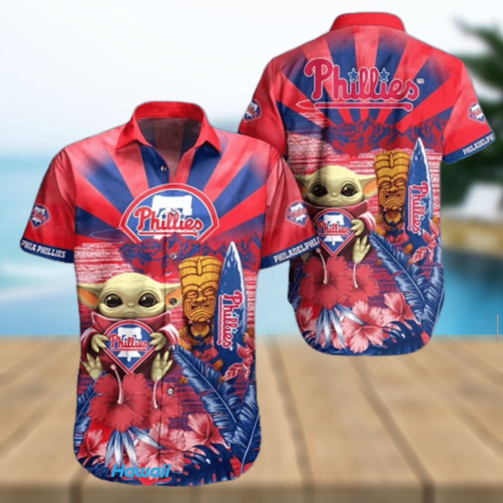 Baby Yoda MLB Philadelphia Phillies Hawaiian Shirt - Limotees