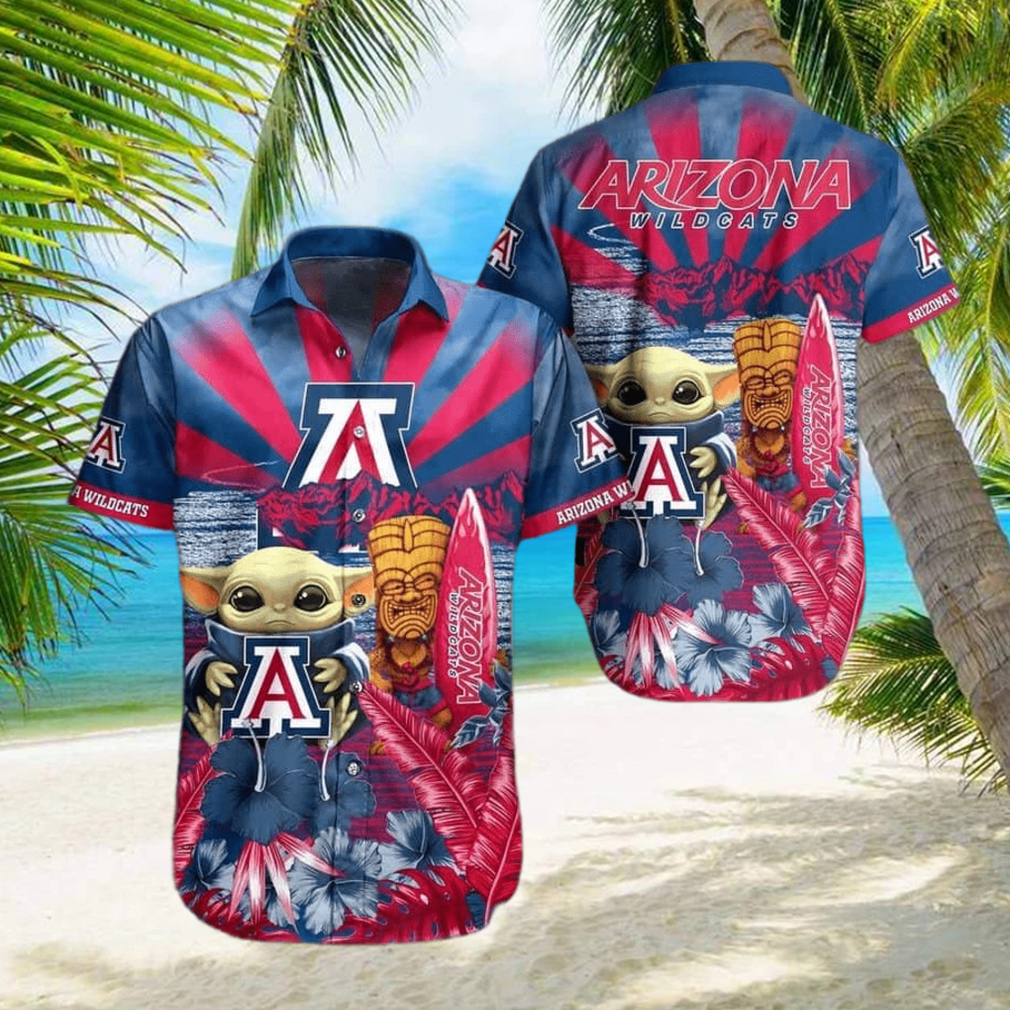 Baby Yoda Star Wars NCAA Arizona Wildcats Hawaiian Shirt For Summer Lovers - Limotees