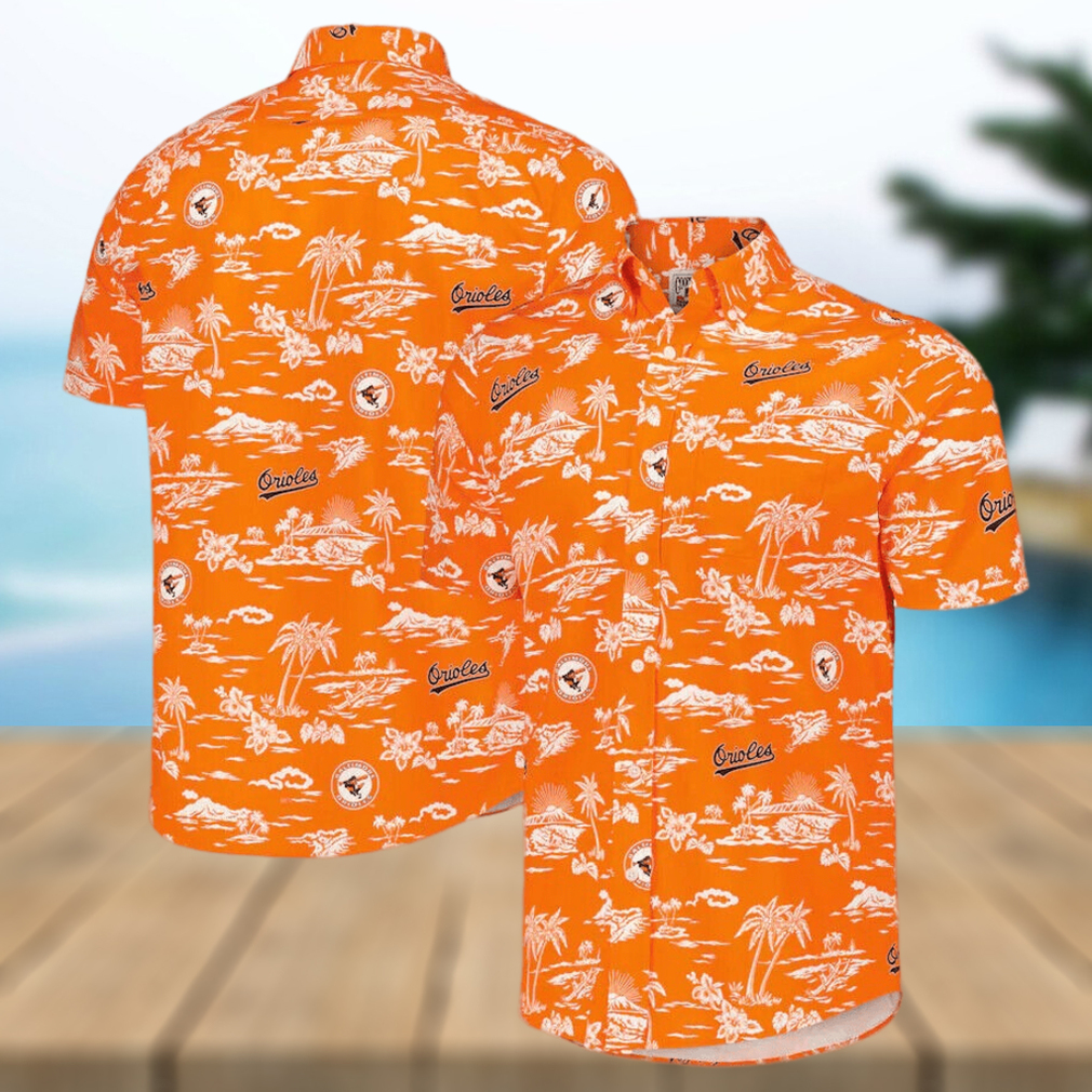 Baltimore Orioles Button Down Baseball Hawaiian Shirt – Orioles Hawaiian Shirt - Limotees