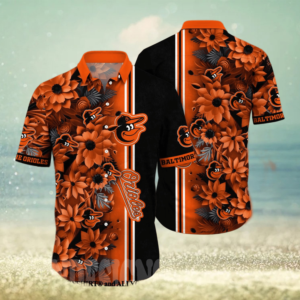 Baltimore Orioles MLB Floral Classic Full Printed Hawaiian Shirt - Limotees