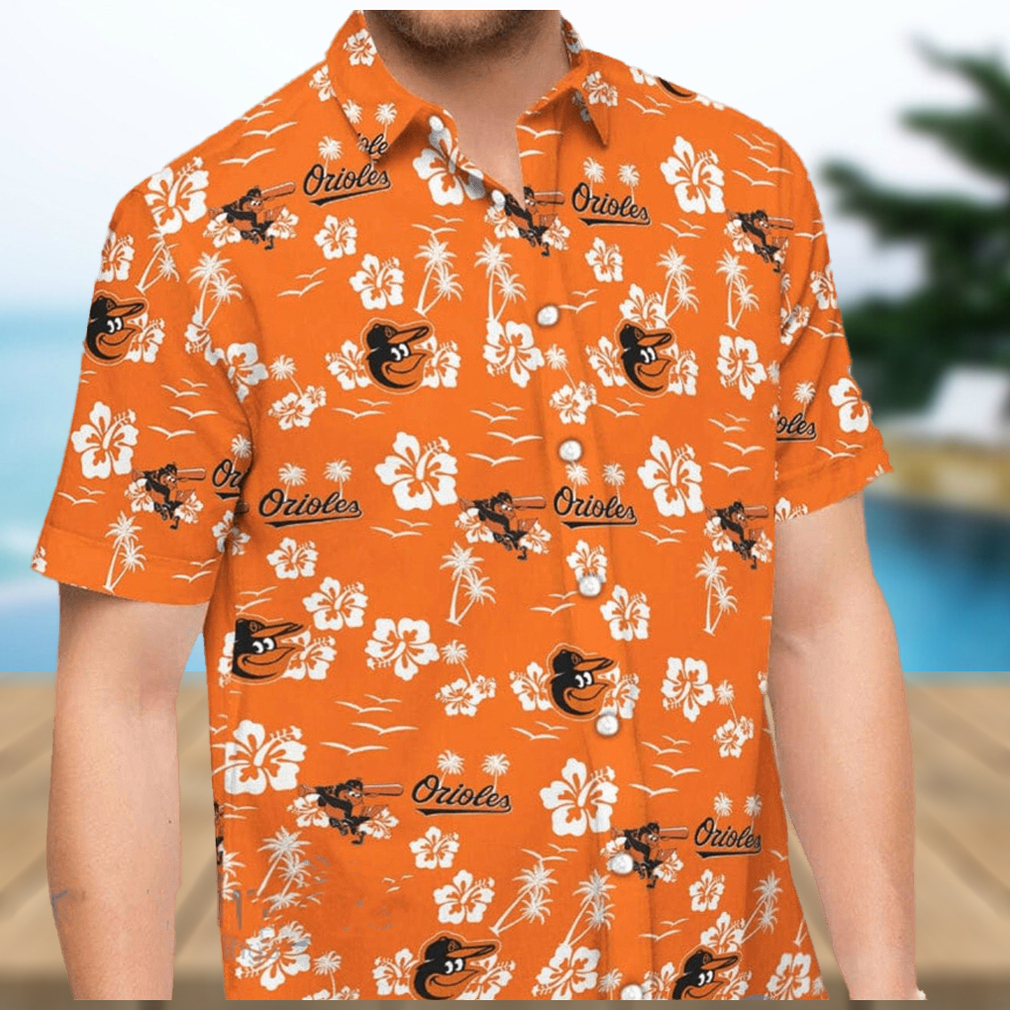 Baltimore Orioles Orange Hawaiian Shirt - Limotees