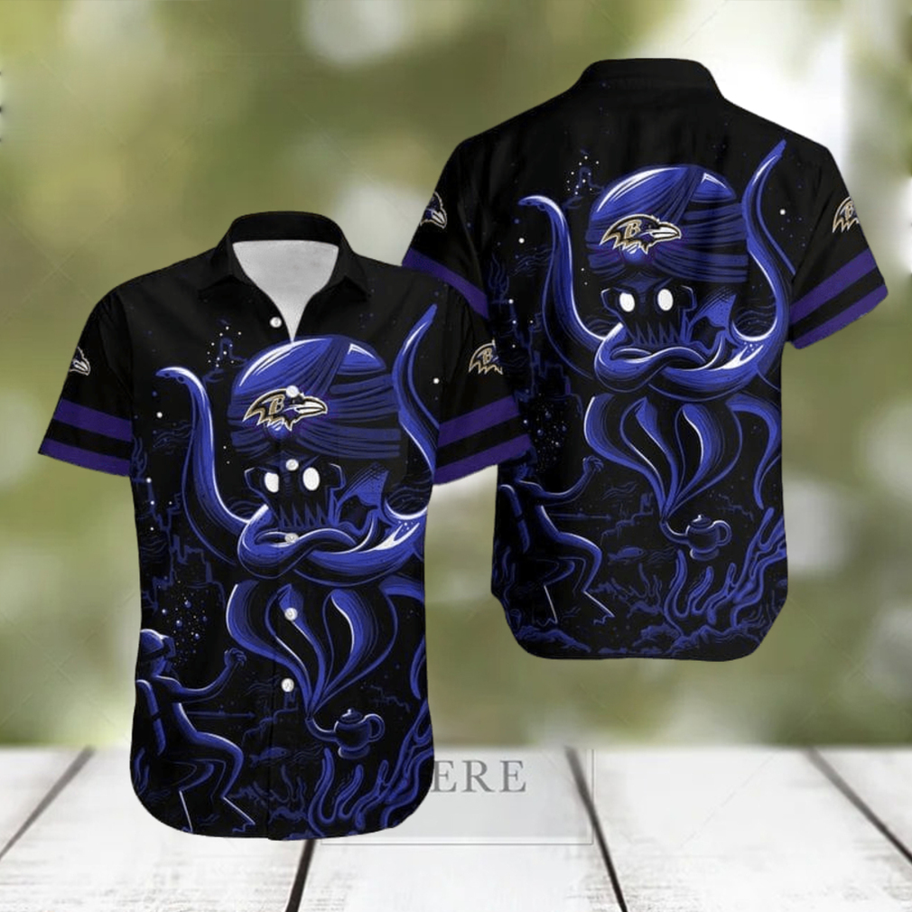 Baltimore Ravens Octopus Alibaba Genie Hawaiian Shirt Fans Gift For Halloween - Limotees