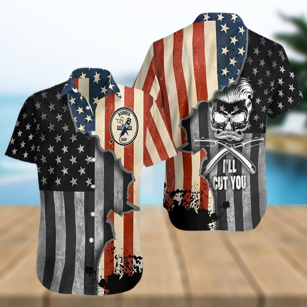 Barber American Flag Hawaiian Shirt - Limotees