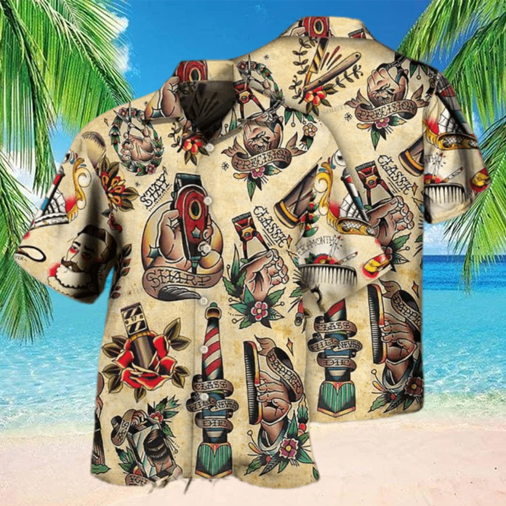 Barber Born Sharp Stay Sharp Hawaiian Shirt - Limotees