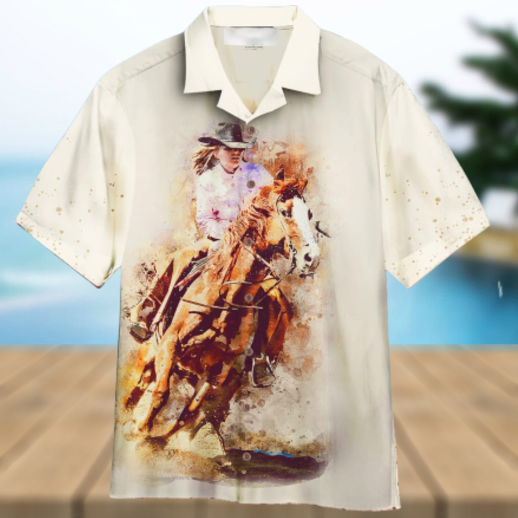 Barrel Racing Aloha Hawaiian Shirt Summer Gift Beach Shirt - Limotees