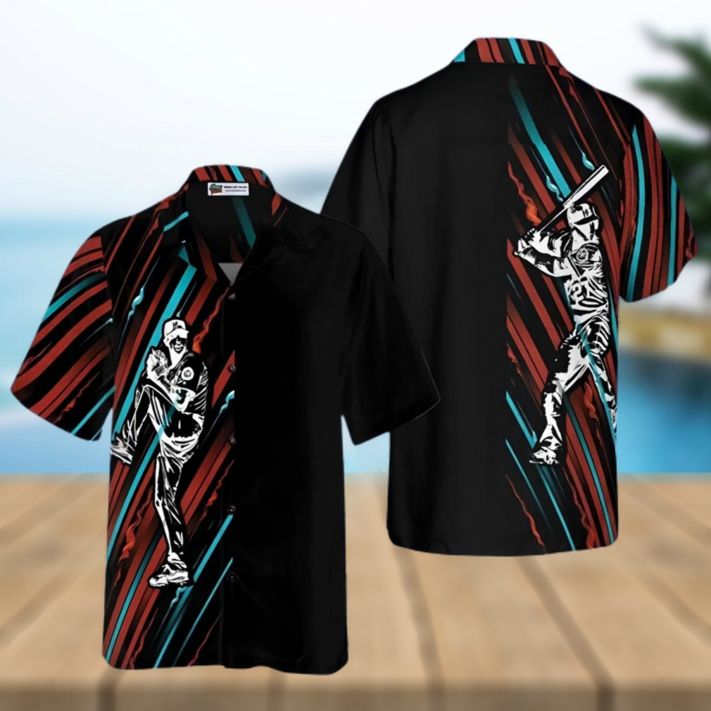 Baseball Black And Color Hawaiian Shirt - Limotees