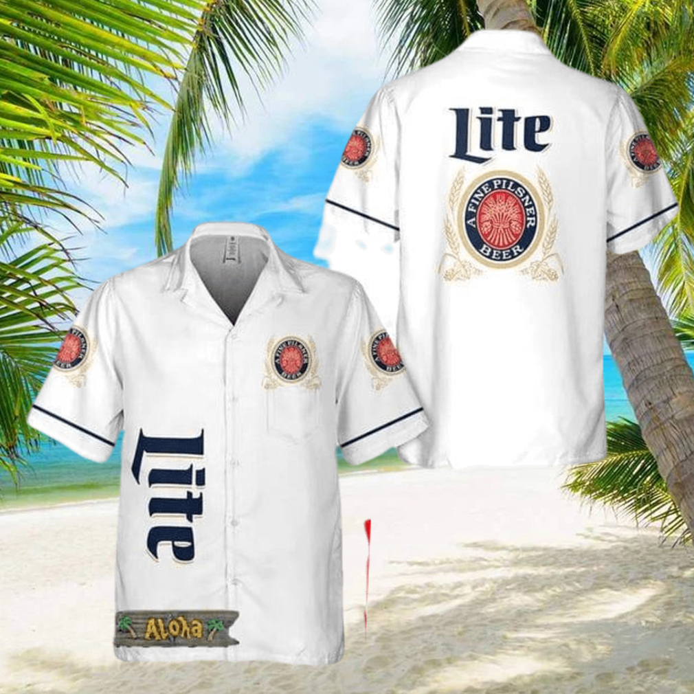 Basic Printed Miller Lite Hawaii Shirt For Men And Women Gift Hawaiian Beer - Limotees