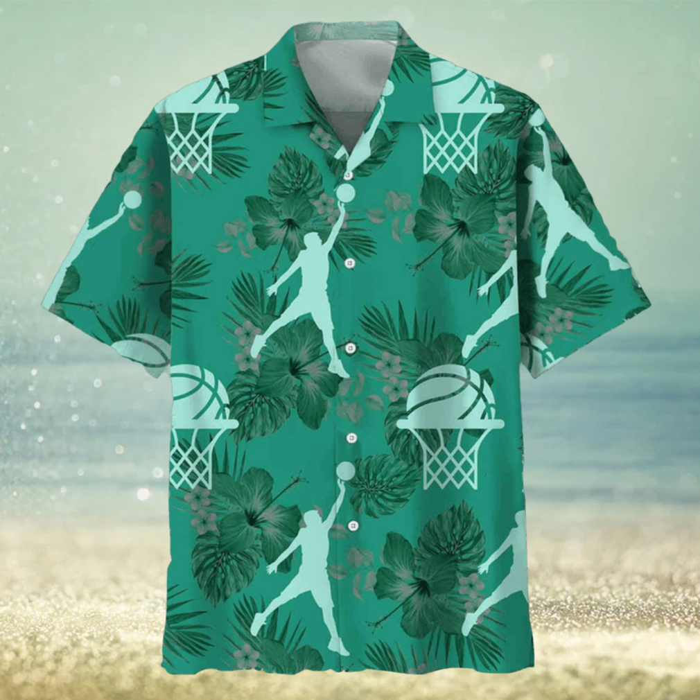 Basketball Kelly Green Hawaiian Shirt - Limotees