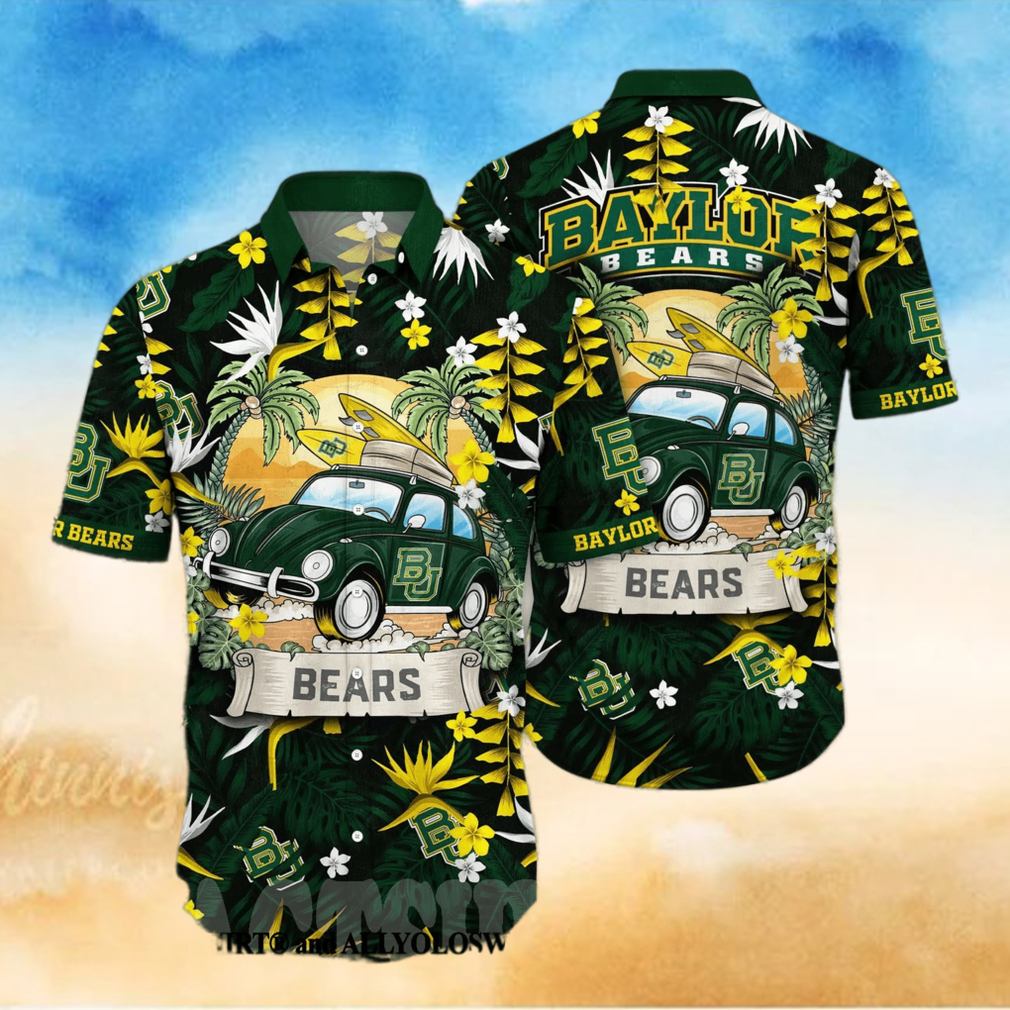 Baylor Bears NCAA Flower All Over Print Classic Hawaiian Shirt - Limotees