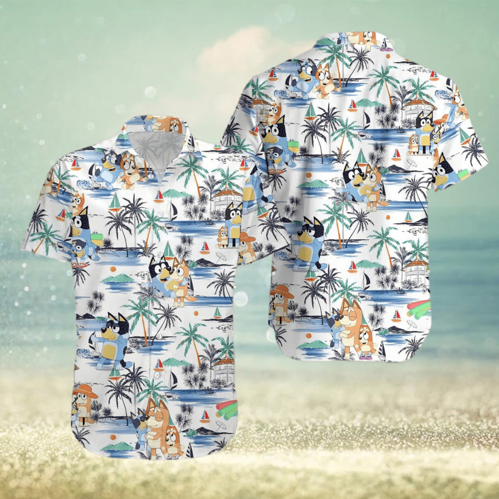 Beach Aloha Bluey Hawaiian Shirt Beach Gift For Dad - Limotees