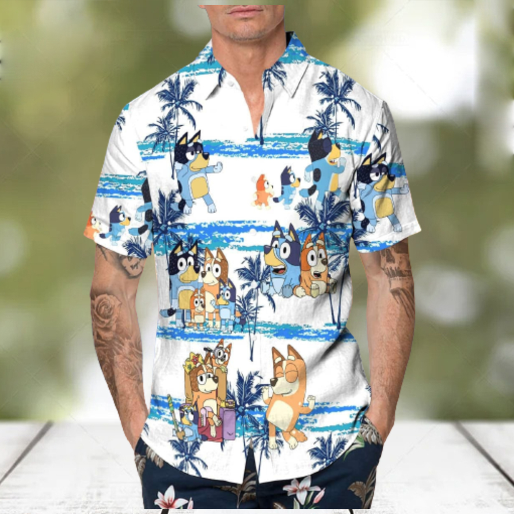 Beach Aloha Bluey Hawaiian Shirt Beach Gift For Him - Limotees