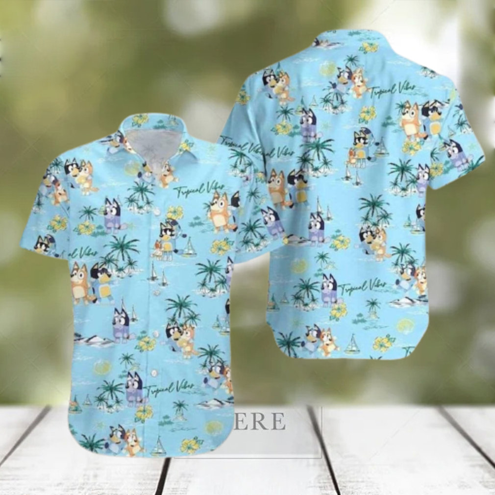 Beach Aloha Bluey Hawaiian Shirt Cartoon Lovers Gift - Limotees