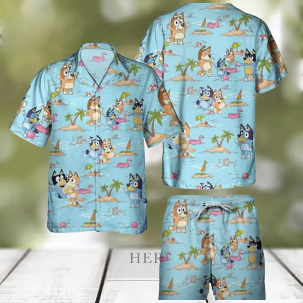 Beach Aloha Bluey Hawaiian Shirt Gift For Summer Holiday - Limotees