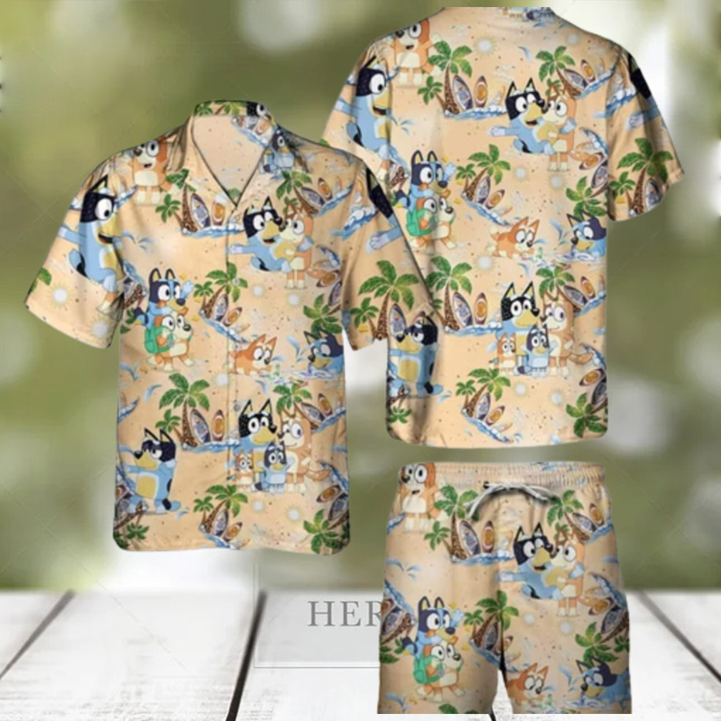 Beach Aloha Bluey Hawaiian Shirt Trendy Summer Gift - Limotees