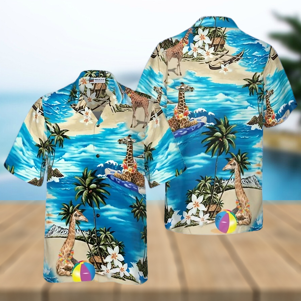 Beach Hawaii Giraffe Hawaiian Shirt - Limotees