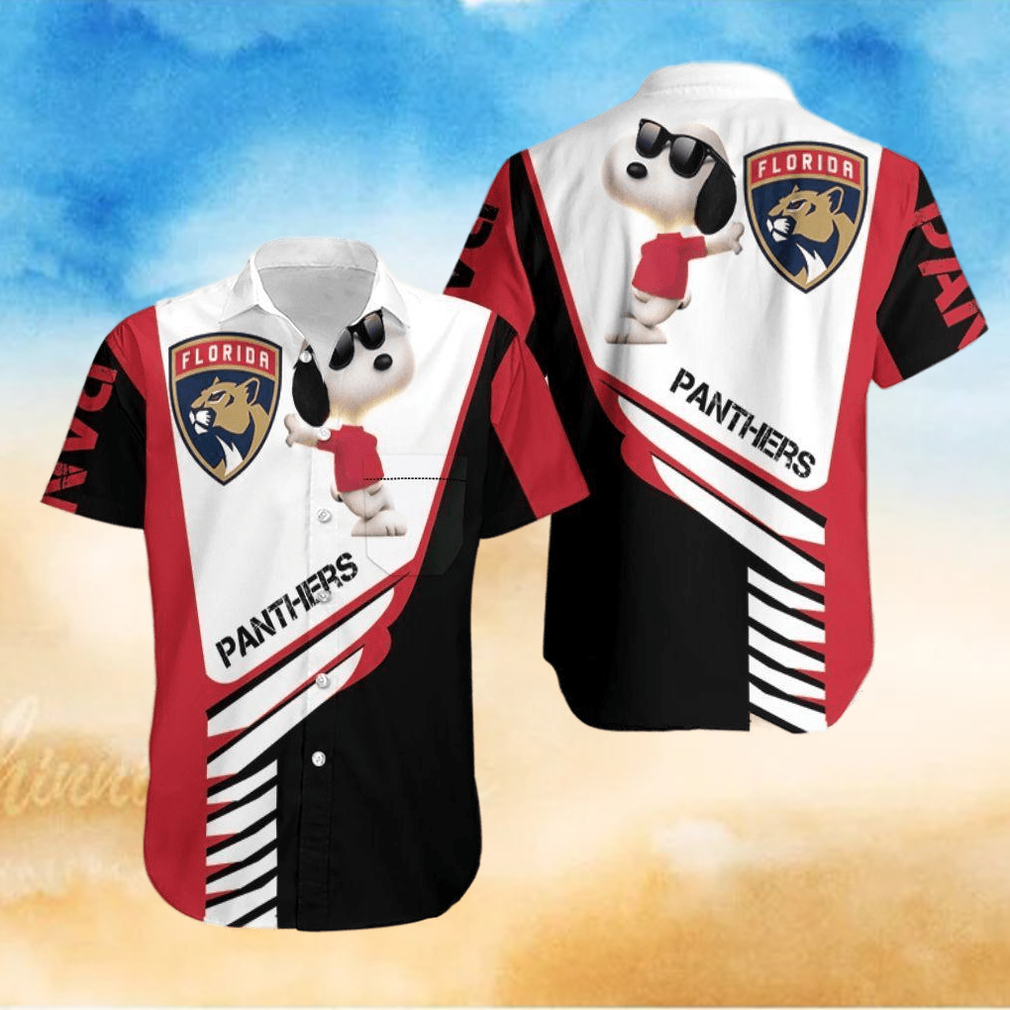 Beach Shirt Florida Panthers Snoopy For Fans 3D Hawaiian Shirt - Limotees