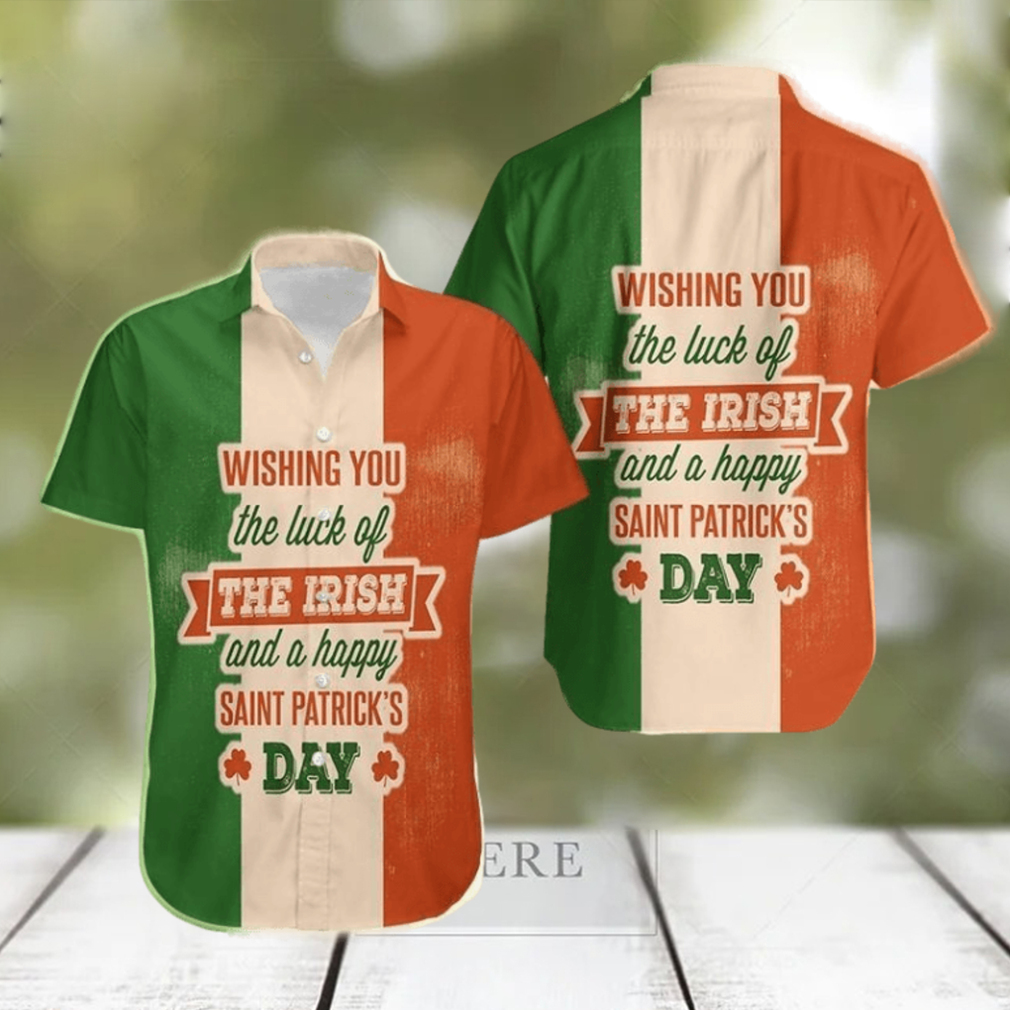 Beach Shirt Hawaiian Aloha Shirts Wishing You The Luck Of The Irish - Limotees