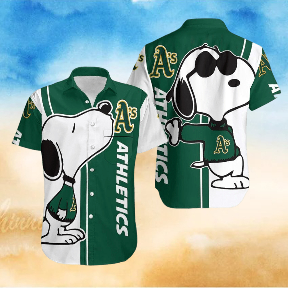 Beach Shirt Oakland Athletics Snoopy Lover 3D Printed Hawaiian Shirt - Limotees