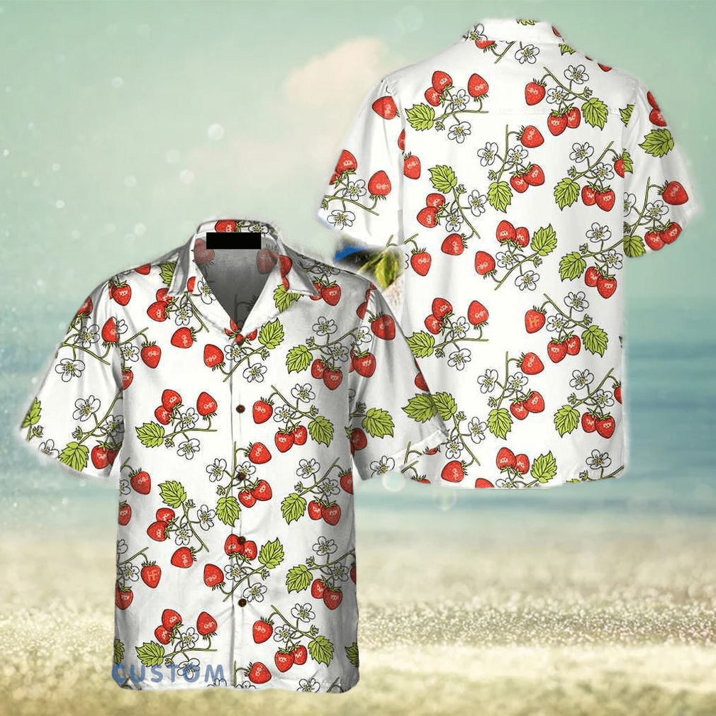 Beautiful Strawberry Seamless Pattern 3D Hawaiian Shirt - Limotees