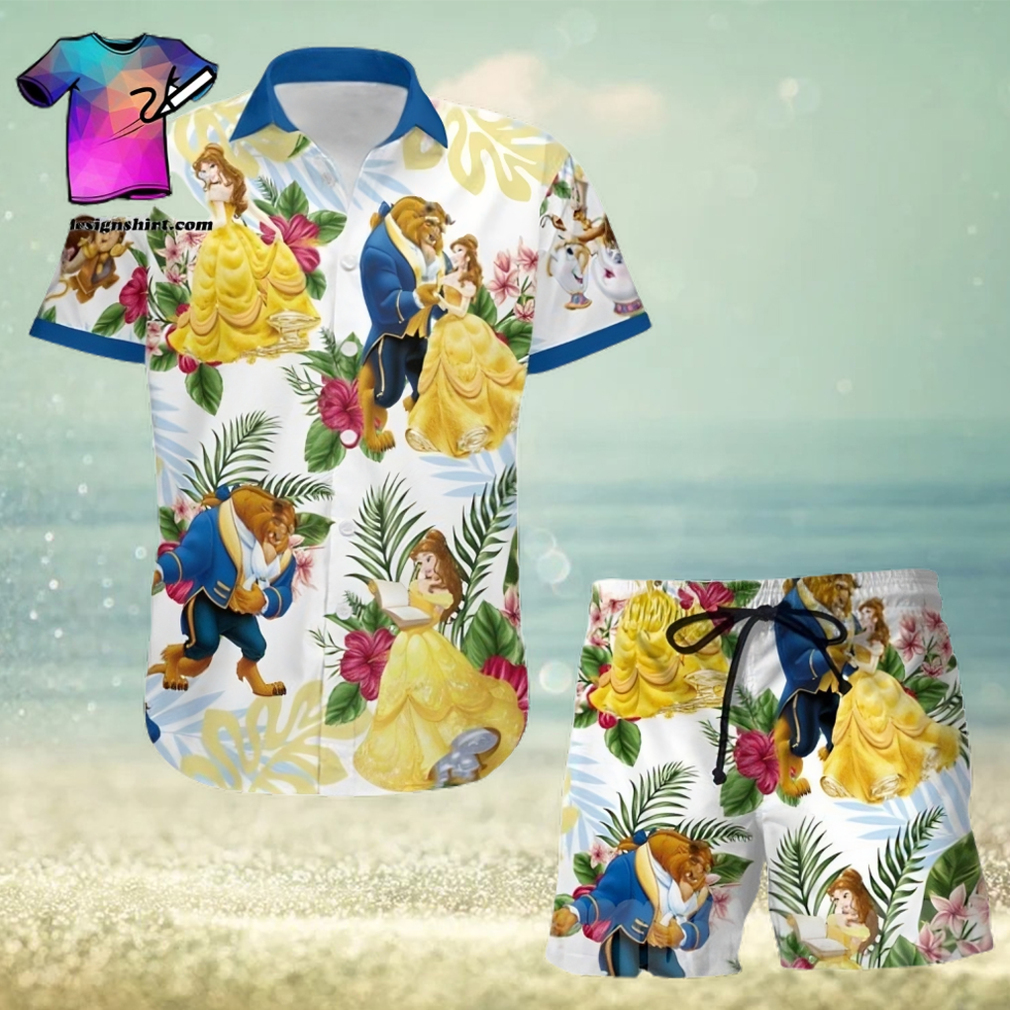 Beauty And The Beast Disney Cartoon Graphics All Over Print Combo Hawaiian Shirt - Limotees