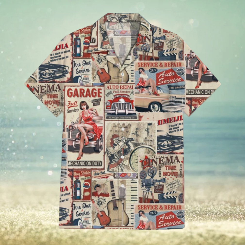 Beauty and the Cars Globe Hawaiian Shirt - Limotees