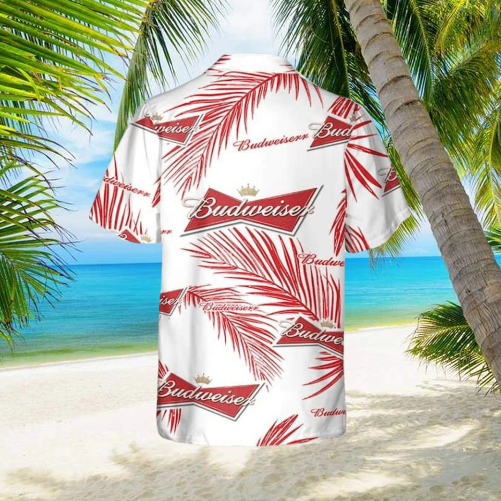 Beer Budweiser Hawaiian Shirt,Aloha Shirt,Palm Leaves Pattern All Over Print - Limotees