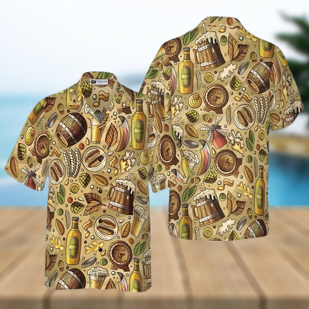 Beer Fest Seamless Pattern Hawaiian Shirt - Limotees