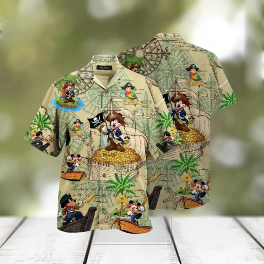 Beige Mickey & Mimi Hawaiian Shirt - Limotees