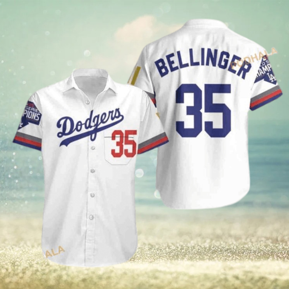 Bellinger 35 Los Angeles Dodgers Funny Hawaiian Shirt Gift For Baseball Players - Limotees